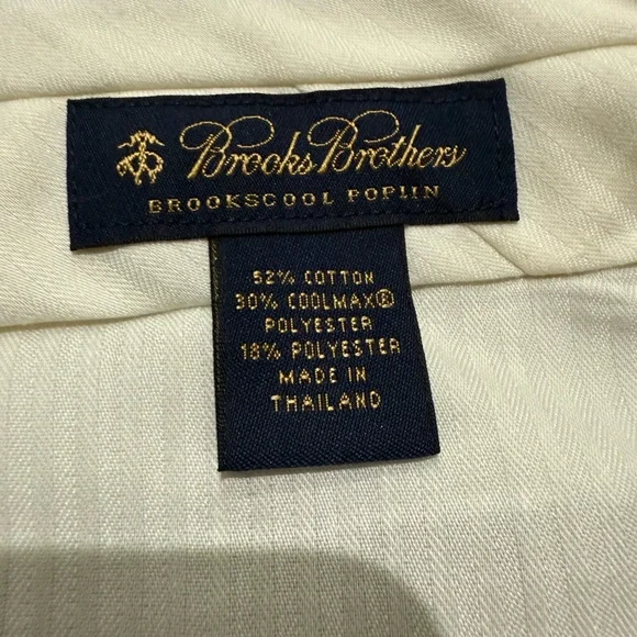 Brooks Brothers Poplin Suit Two-Piece Tan Khaki 40s 34w
